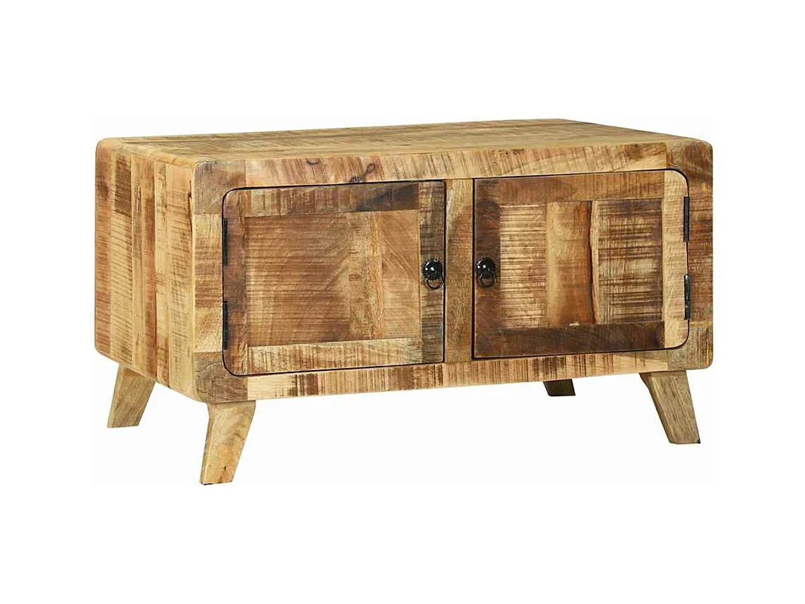Table basse salon-Table d'appoint 80x54x45 cm en Bois Massif de Manguier SHL16464