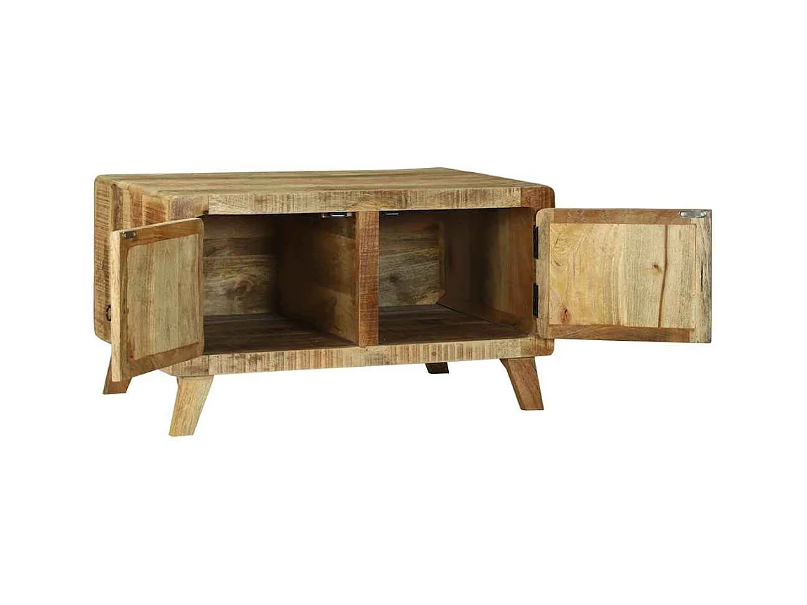 Table basse salon-Table d'appoint 80x54x45 cm en Bois Massif de Manguier SHL16464