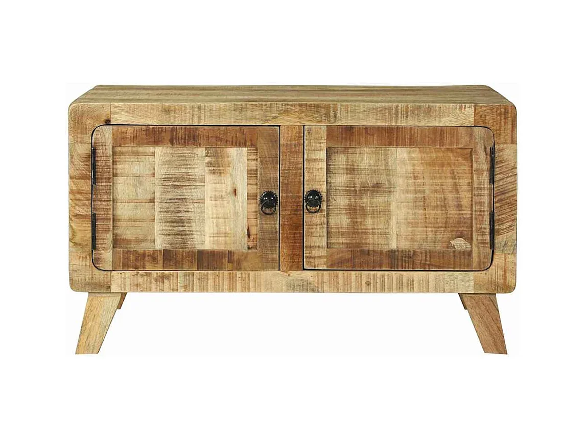 Table basse salon-Table d'appoint 80x54x45 cm en Bois Massif de Manguier SHL16464