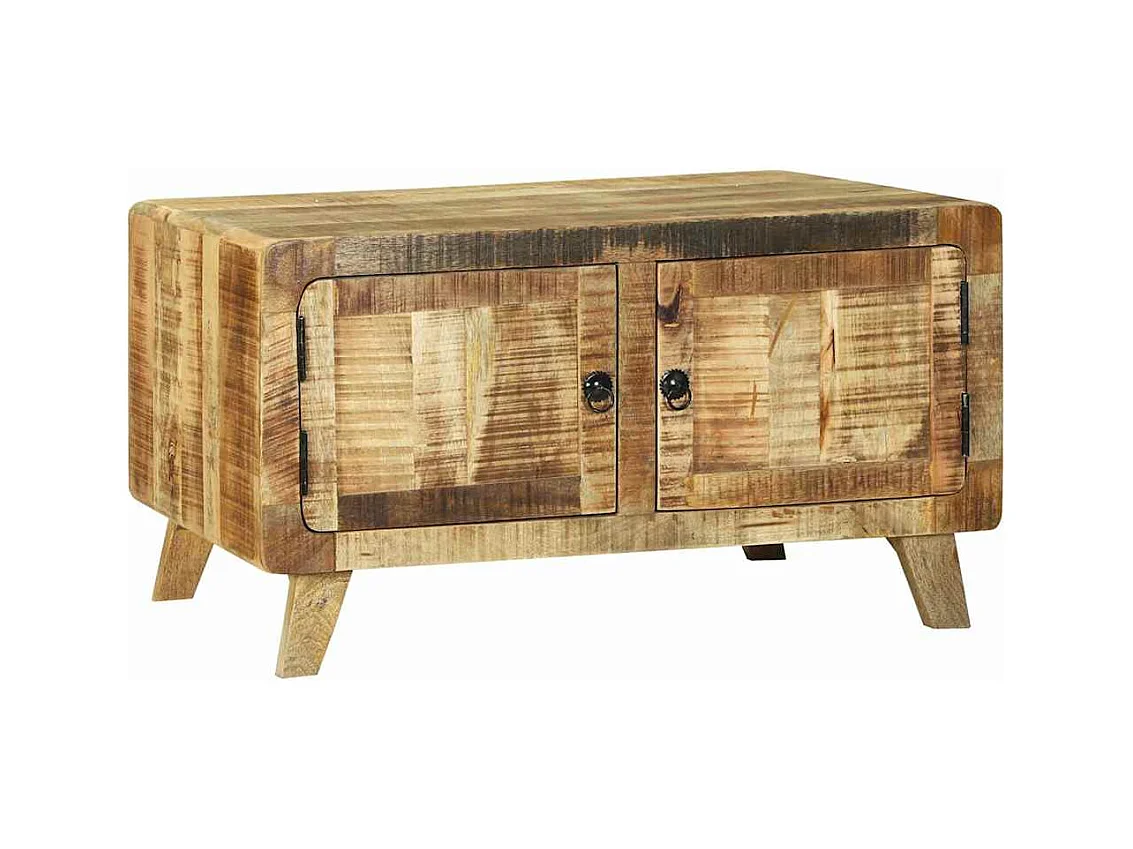 Table basse salon-Table d'appoint 80x54x45 cm en Bois Massif de Manguier SHL16464