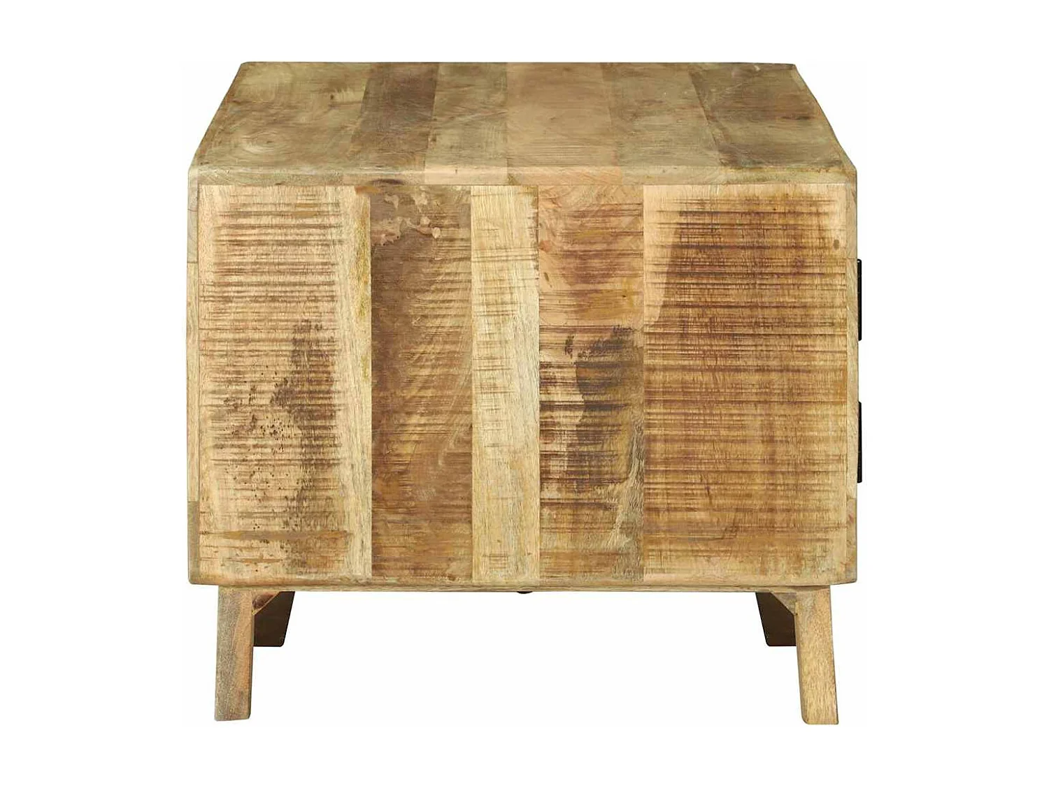 Salontafel | Woonkamertafel | Bijzettafel Bruin 80 x 54 x 45 cm Massief ruw mangohout