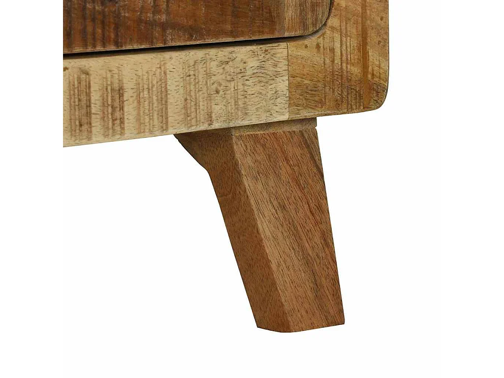 Salontafel | Woonkamertafel | Bijzettafel Bruin 80 x 54 x 45 cm Massief ruw mangohout