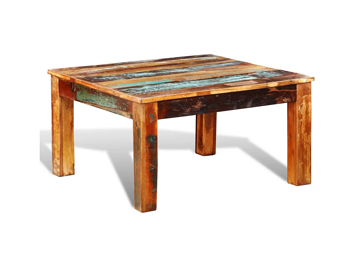 Table basse salon-Table d'appoint carrée Bois de récupération SHL82539