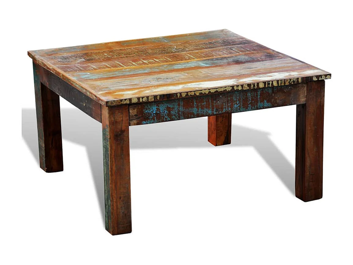 Couchtisch-Beistelltisch-Sofatisch Quadratisch Altholz SHL7224