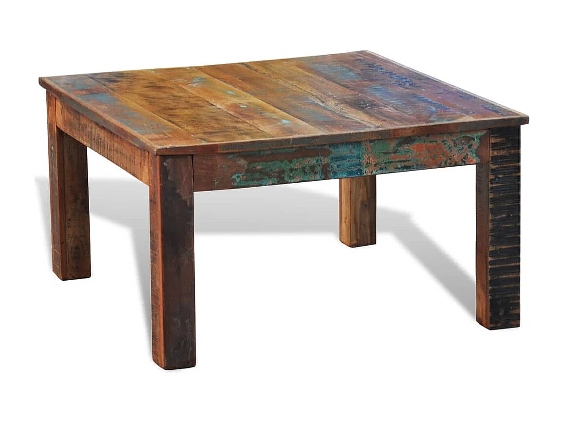 Couchtisch-Beistelltisch-Sofatisch Quadratisch Altholz SHL7224