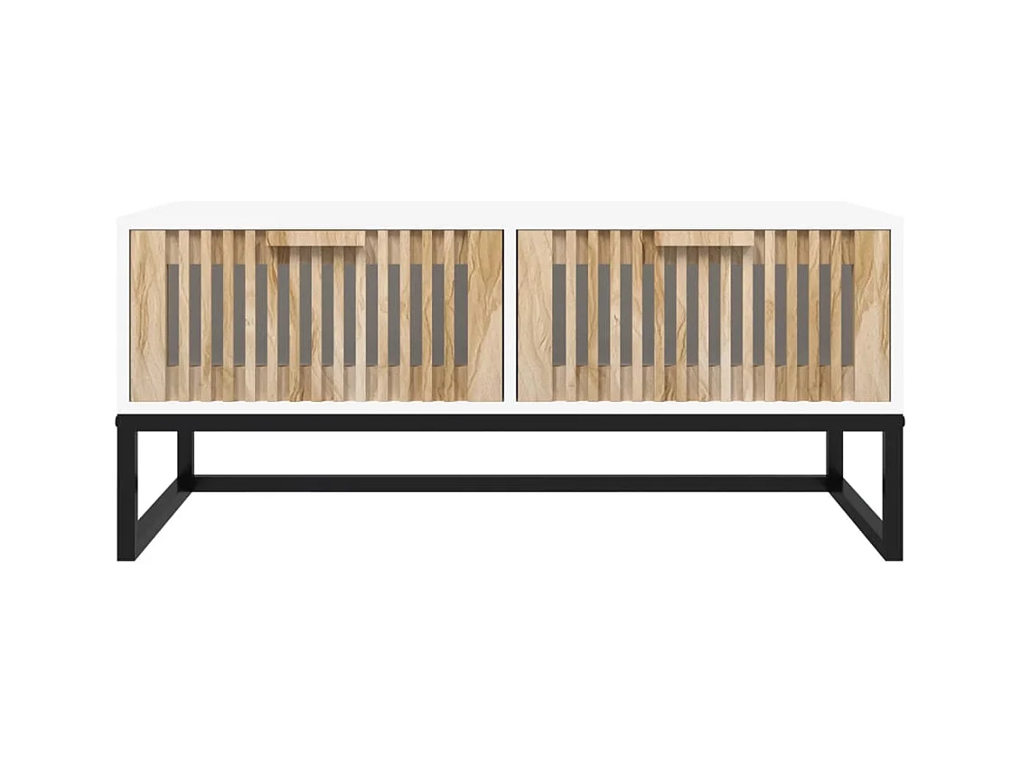 Mesa de centro | Mesa auxiliar con Infinity LED roble ahumado 50x50x38 cm SHL2711