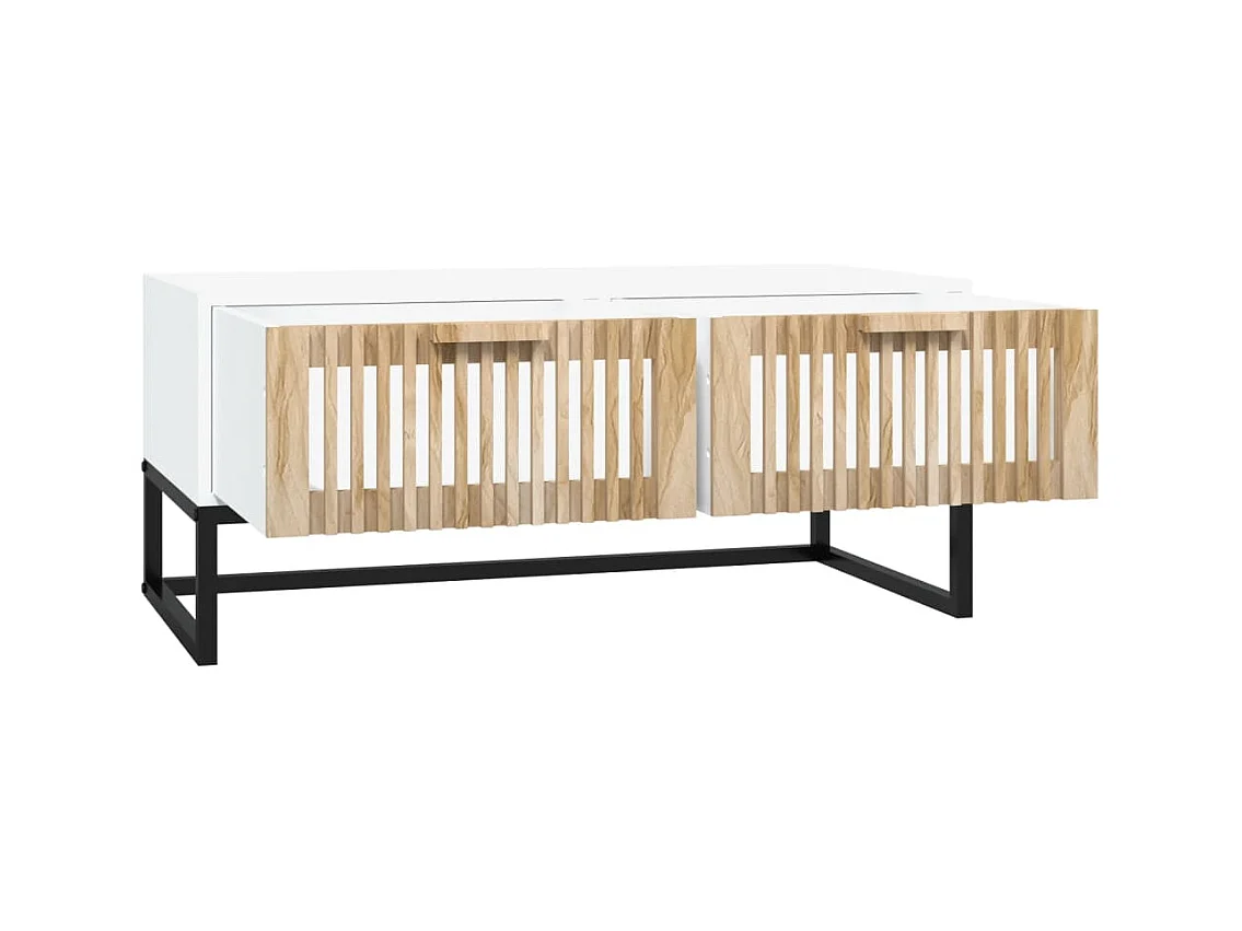 Mesa de centro | Mesa auxiliar con Infinity LED roble ahumado 50x50x38 cm SHL2711