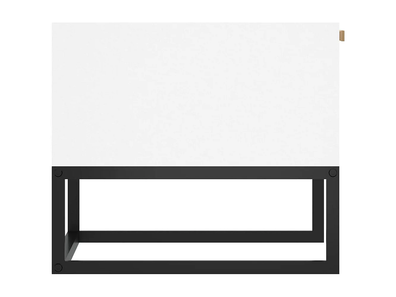 Couchtisch-Sofatisch-Beistelltische Weiß 80x40x35 cm Holzwerkstoff und Eisen SHL21458