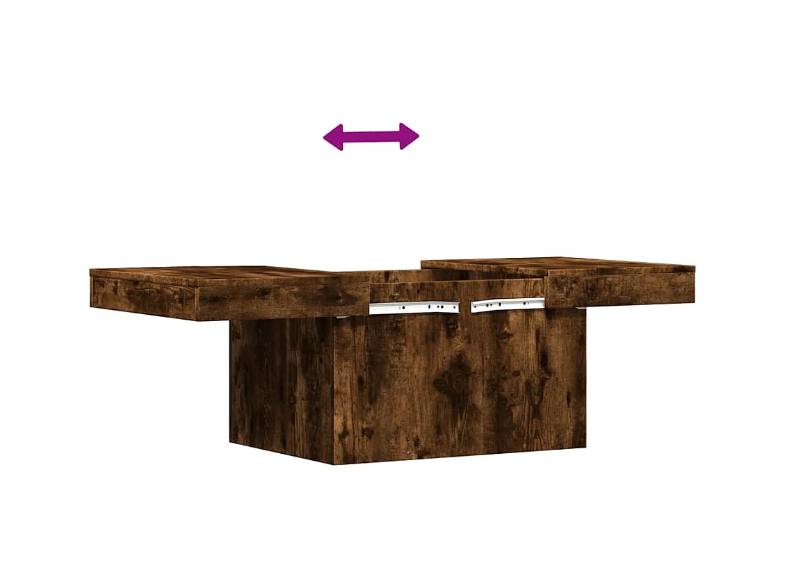 Mesa de centro-Mesa auxiliar de madera maciza de teca 110x60x40 cm SHL3831