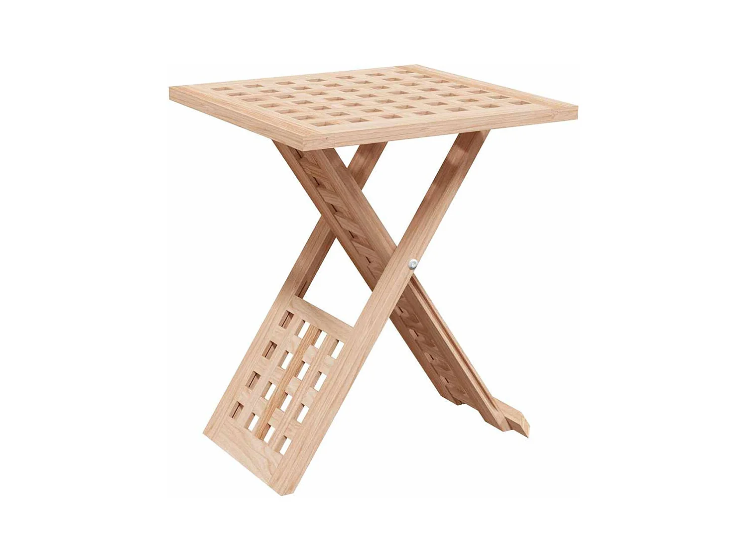 Table basse salon-Table d'appoint pliable 33x33x40,5 cm en bois massif noyer SHL55800