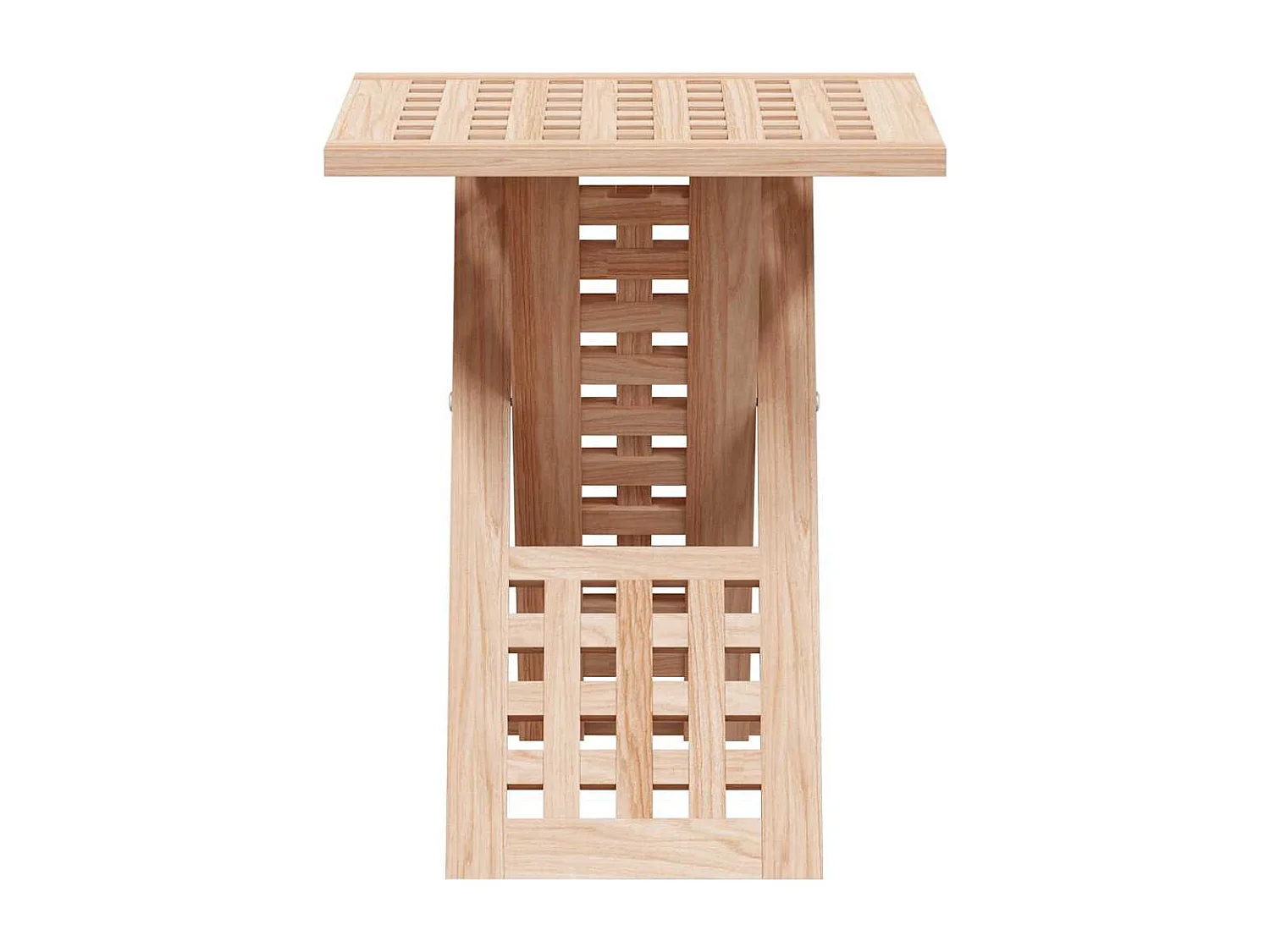Table basse salon-Table d'appoint pliable 33x33x40,5 cm en bois massif noyer SHL55800