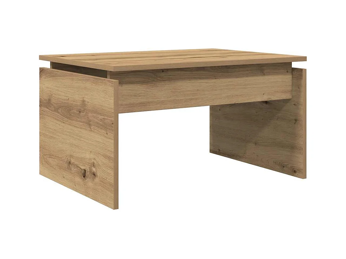 Table basse salon-Table d'appoint chêne artisanal 68x50x38 cm bois d'ingénierie SHL59988