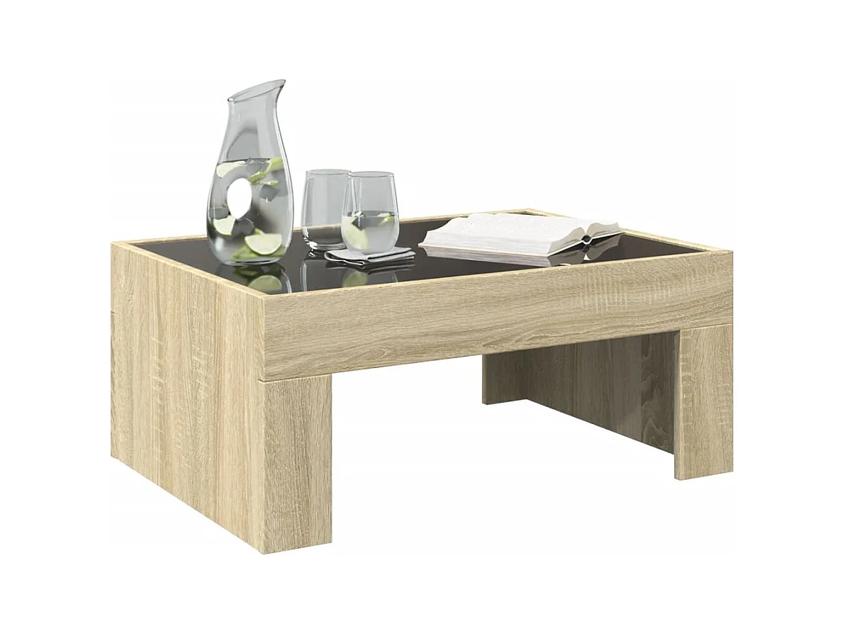 Mesa de centro-Mesa auxiliar madera de ingeniería blanco 102x50x45 cm SHL377440