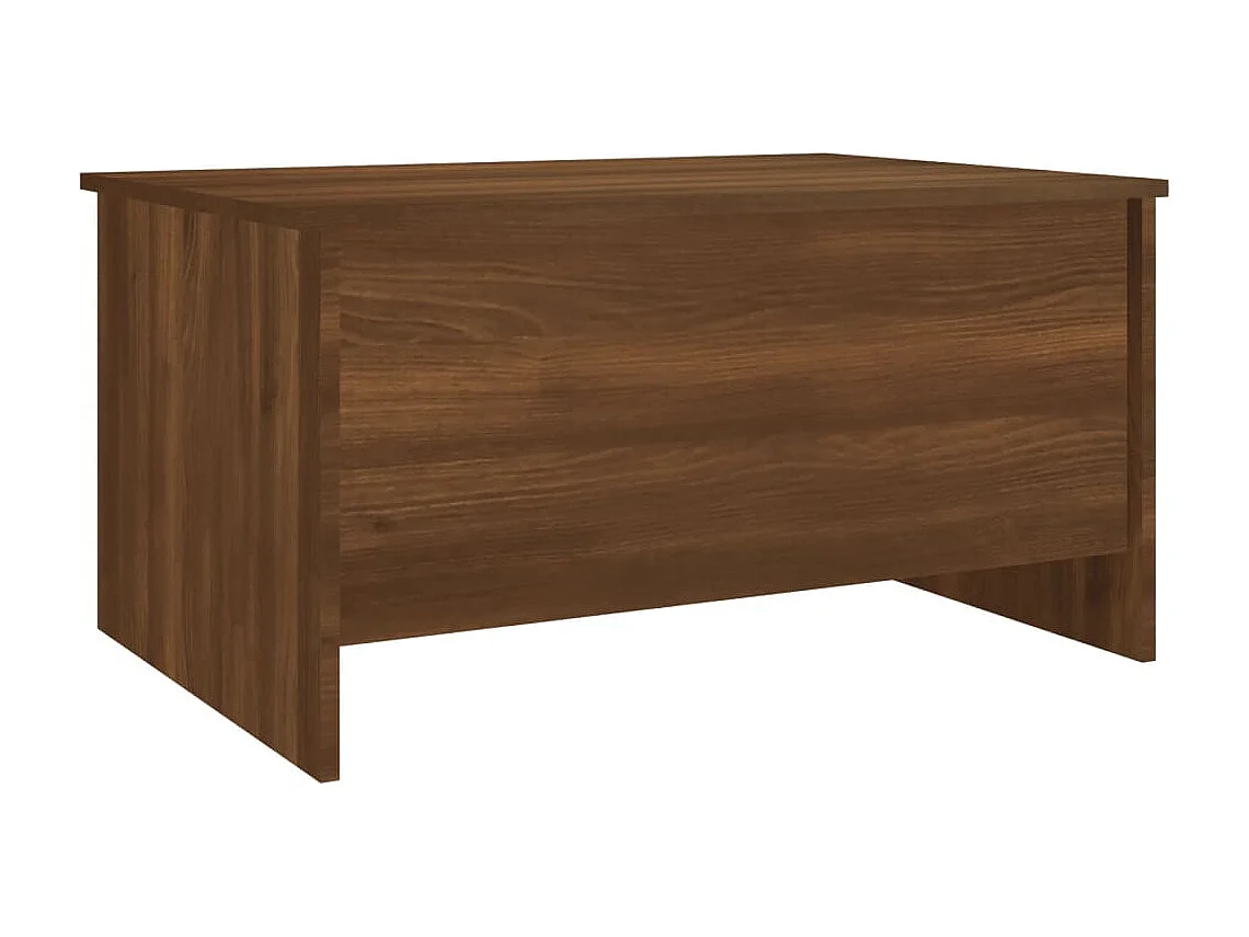 Mesa de centro | Mesa de apoio 80x55.5x41.5 cm madeira processada carvalho castanho