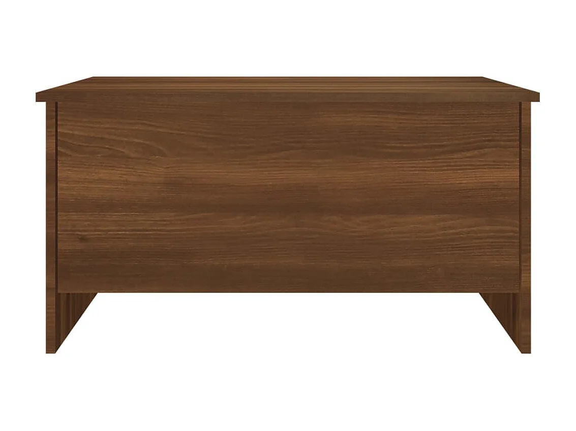 Mesa de centro | Mesa de apoio 80x55.5x41.5 cm madeira processada carvalho castanho