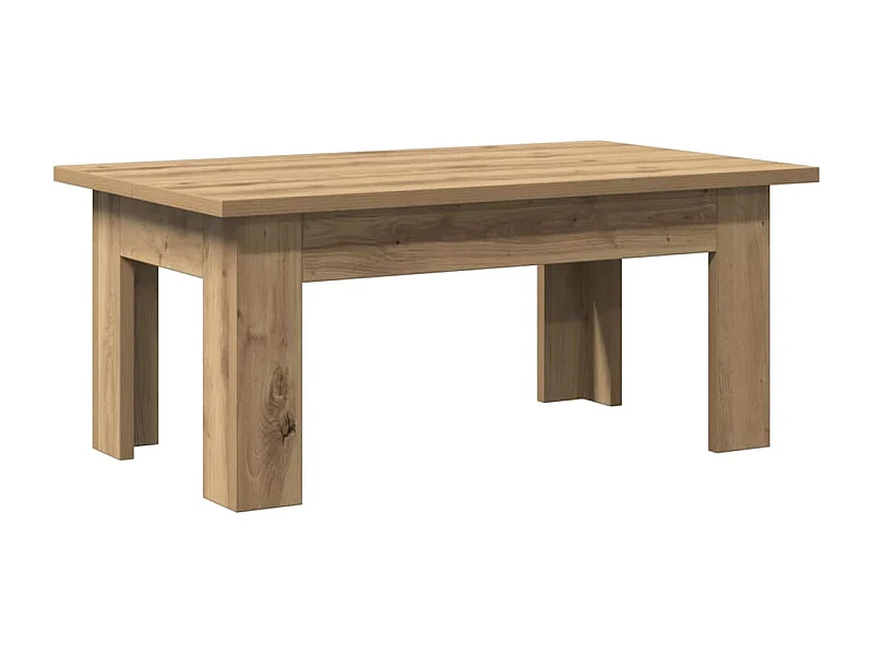 Salontafel | Woonkamertafel | Koffietafel 100x60x42 cm bewerkt hout artisanaal eikenkleur