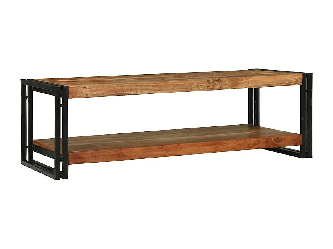 Couchtisch-Wohnzimmertisch-Beistelltische Braun 120x50x38 cm Massivholz Akazie SHL45233