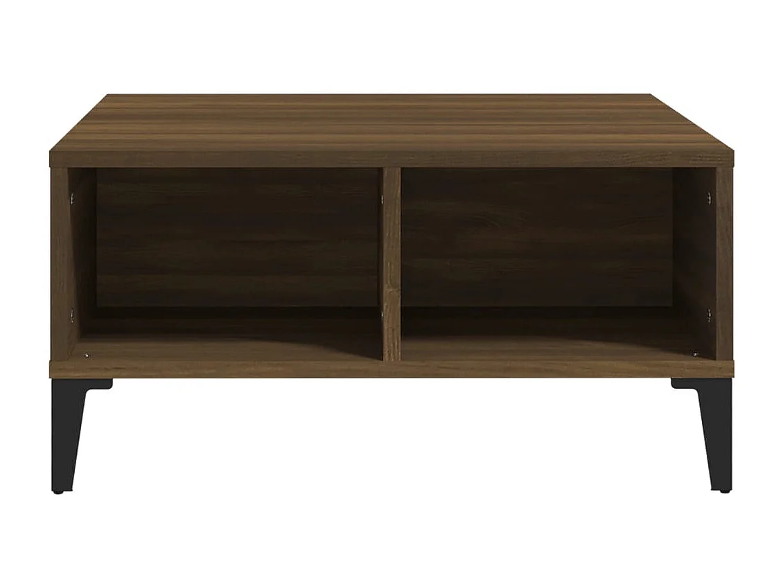 Mesa de centro | Mesa auxiliar madera contrachapada blanco brillo 55x55x36,5 cm SHL383708