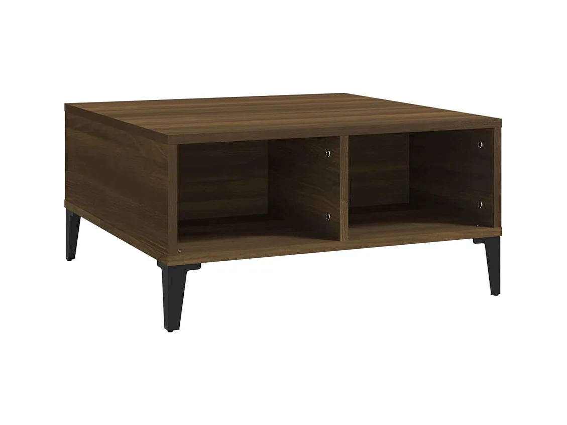 Table basse salon-Table d'appoint chêne marron 60x60x30 cm bois d'ingénierie SHL24347
