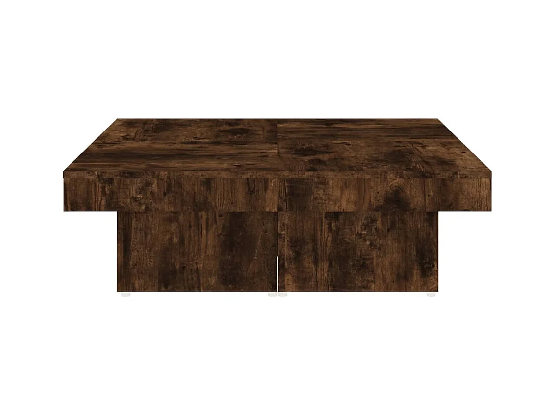 Table basse salon-Table d'appoint Chêne fumé 90x90x28 cm Bois d'ingénierie SHL43972