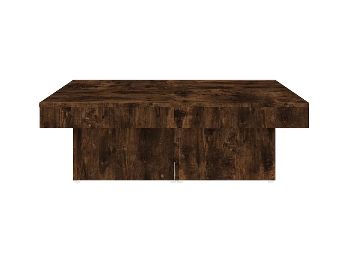 Table basse salon-Table d'appoint Chêne fumé 90x90x28 cm Bois d'ingénierie SHL43972