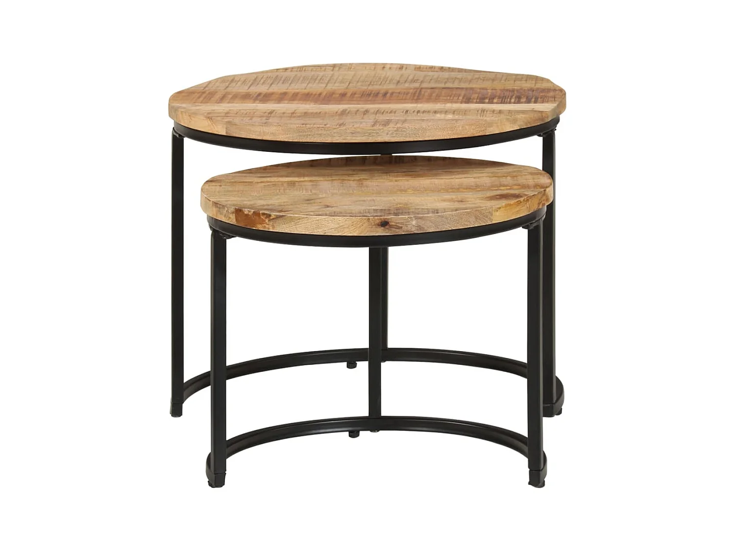 Tables gigognes 2 pcs Bois de manguier brut SHL9227