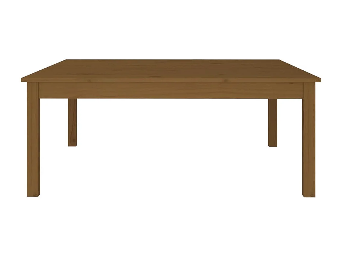 Table basse salon-Table d'appoint Marron miel 100x100x40 cm Bois massif de pin SHL35994