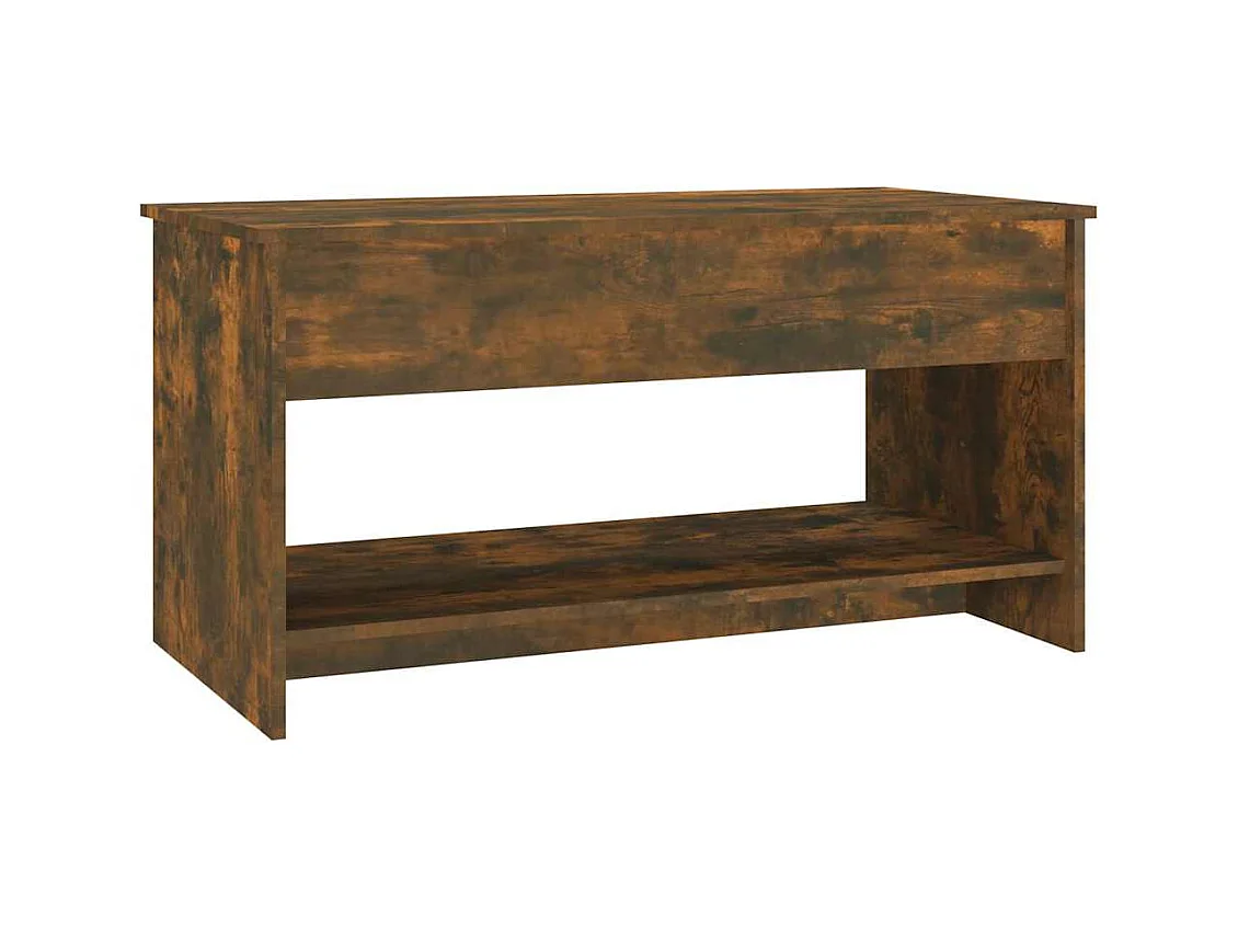 Mesa de centro | Mesa de apoio 102x50x52.5cm madeira processada carvalho fumado