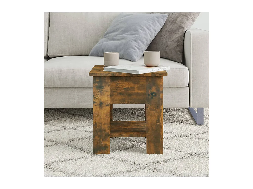 Mesa de centro | Mesa auxiliar madera contrachapada blanco 90x50x40 cm SHL1080