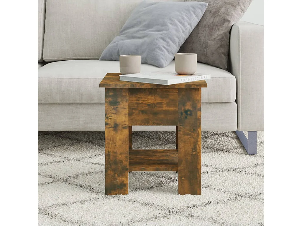 Couchtisch-Sofatisch-Beistelltische Räuchereiche 40x40x42 cm Holzwerkstoff SHL71138