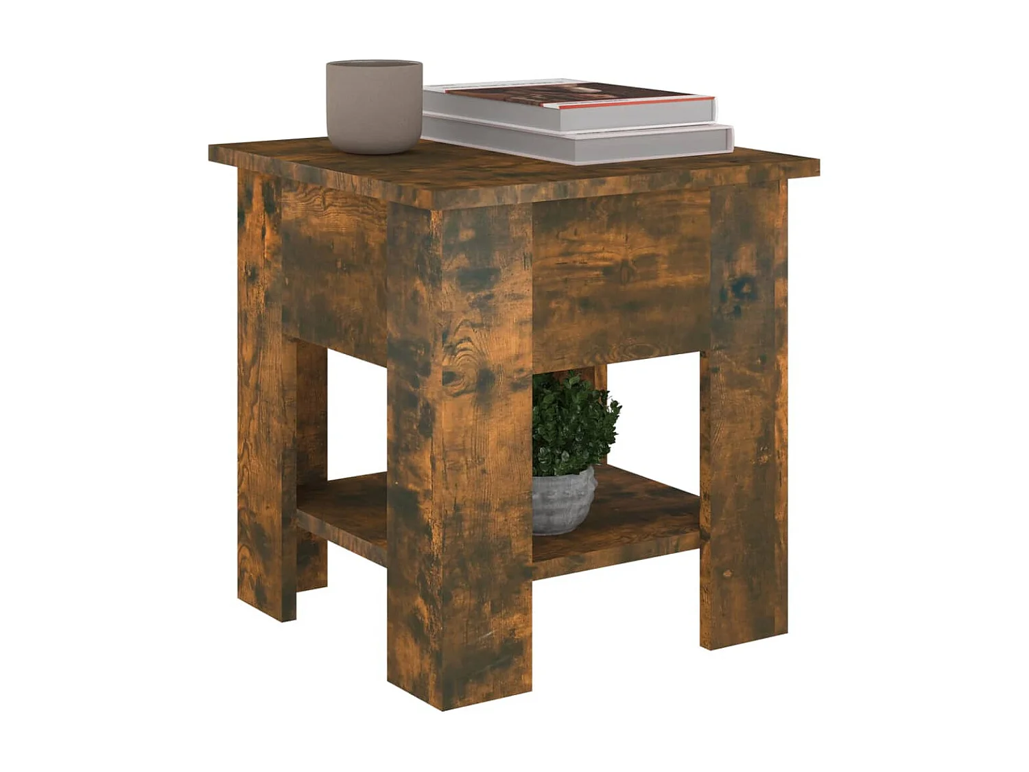 Couchtisch-Sofatisch-Beistelltische Räuchereiche 40x40x42 cm Holzwerkstoff SHL71138