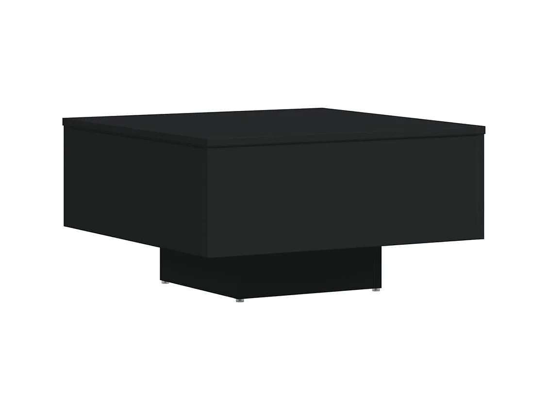 Mesa de centro | Mesa auxiliar de acero superficie de vidrio negra 98,5x50x41cm SHL46275
