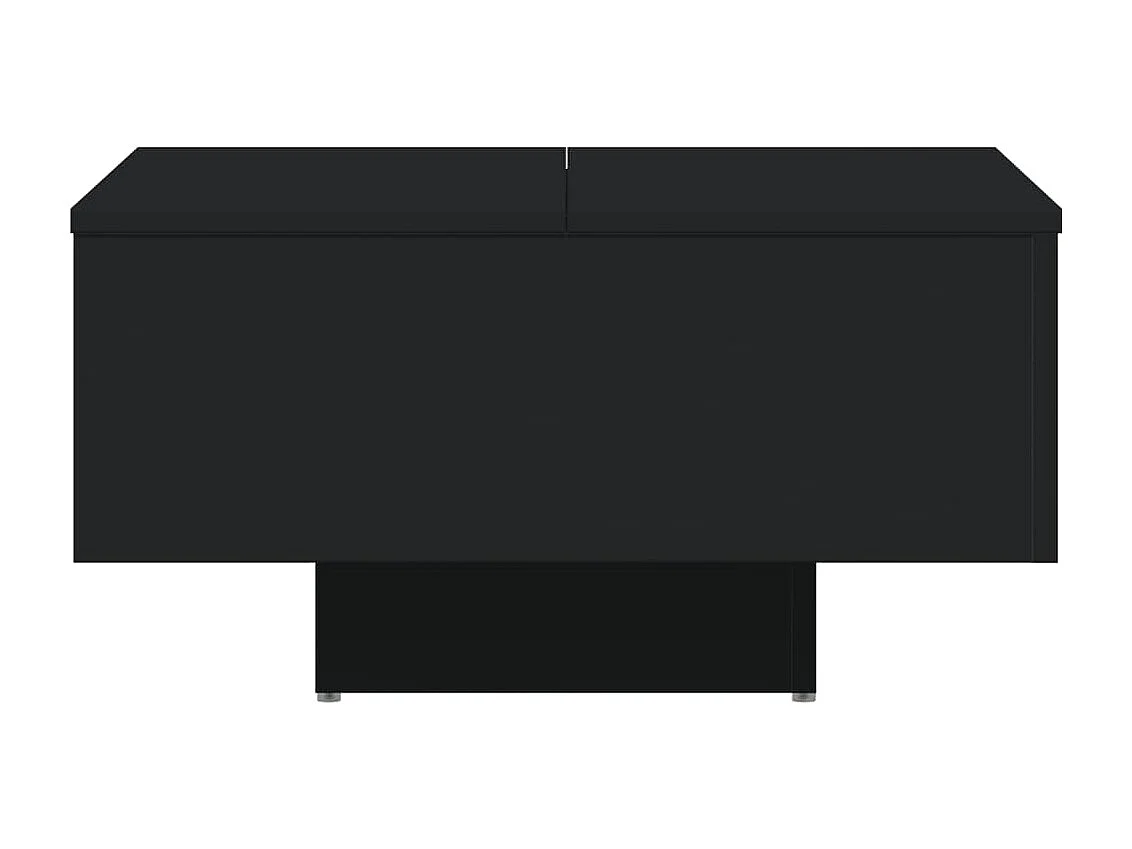 Mesa de centro | Mesa auxiliar de acero superficie de vidrio negra 98,5x50x41cm SHL46275