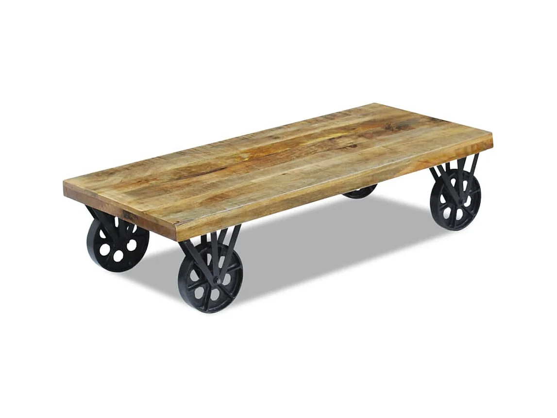 Mesa de centro | Mesa auxiliar salon de madera contrachapada blanco 55x36x59,5 cm SHL173085