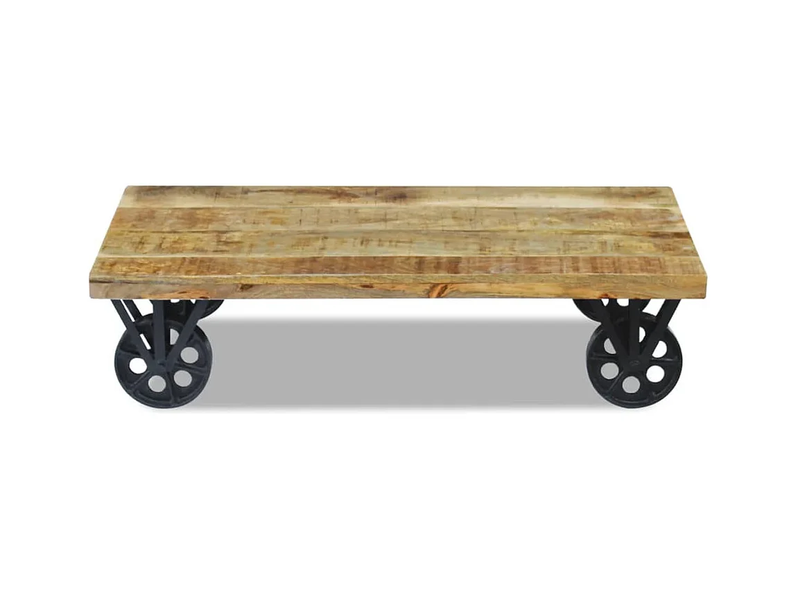 Mesa de centro | Mesa auxiliar salon de madera contrachapada blanco 55x36x59,5 cm SHL173085