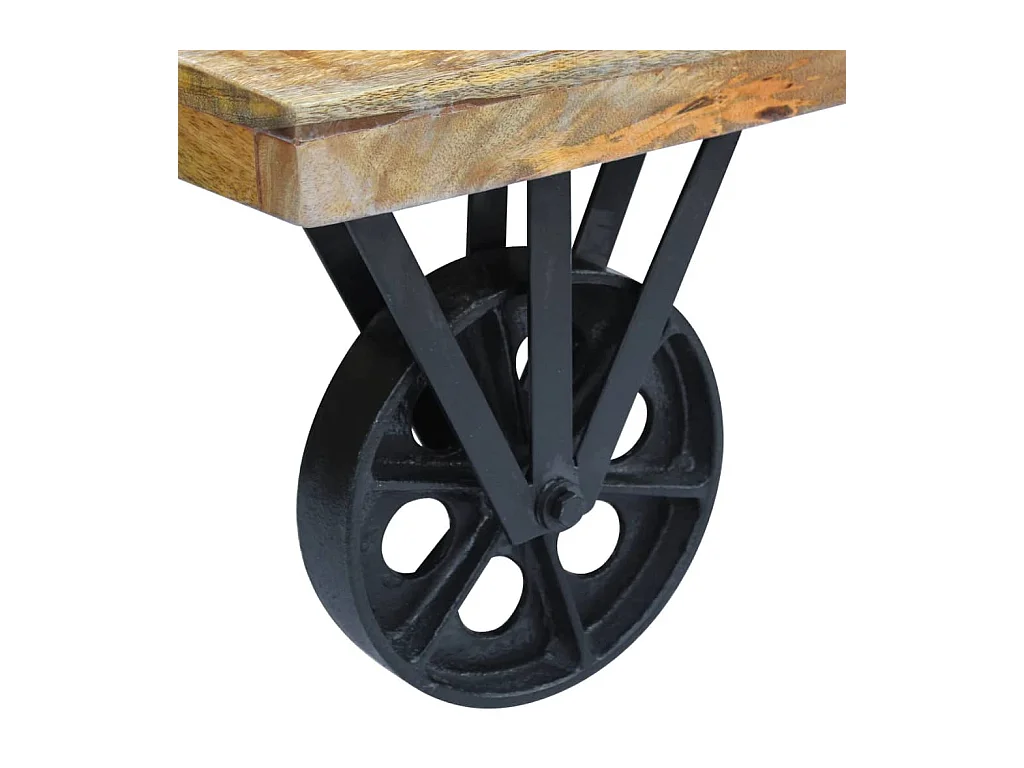 Mesa de centro | Mesa auxiliar salon de madera contrachapada blanco 55x36x59,5 cm SHL173085