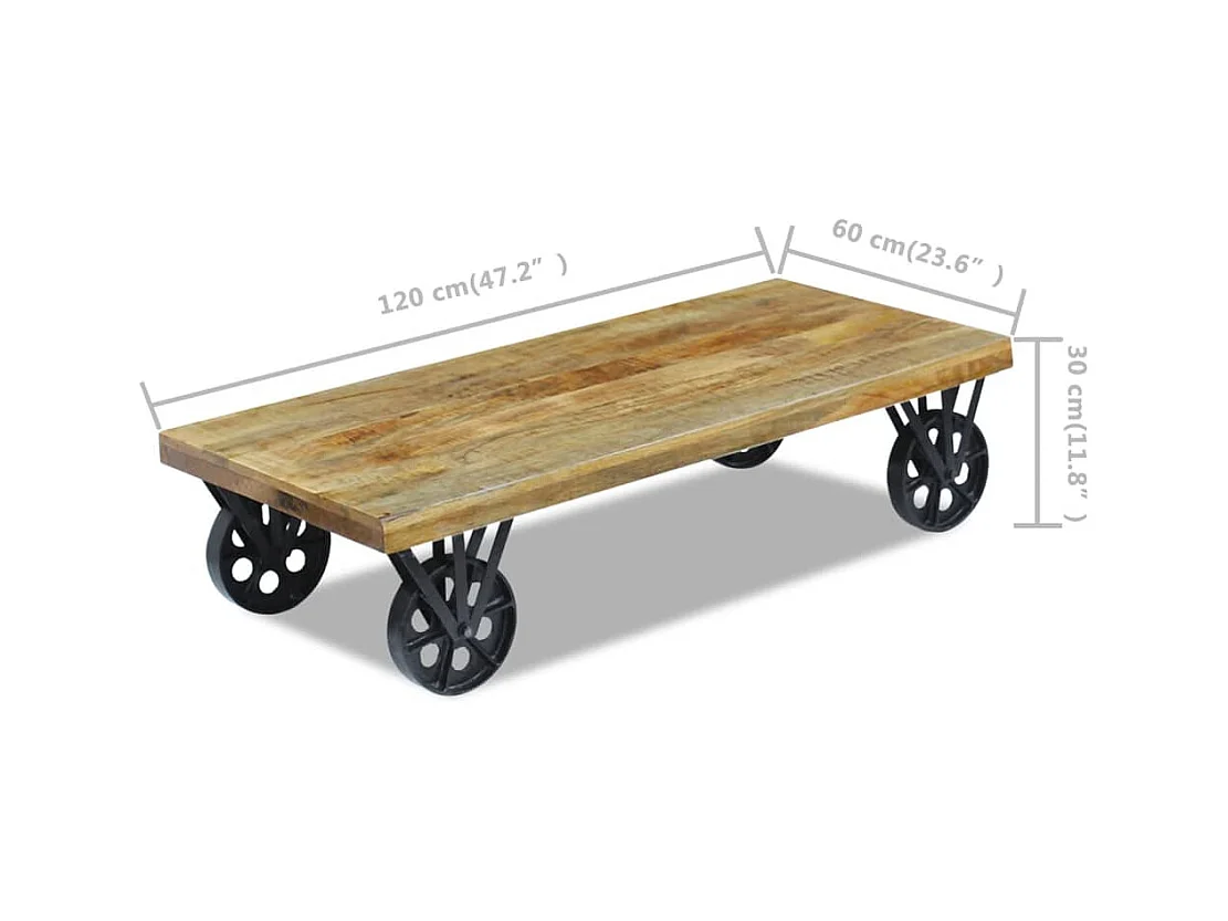 Mesa de centro | Mesa auxiliar salon de madera contrachapada blanco 55x36x59,5 cm SHL173085