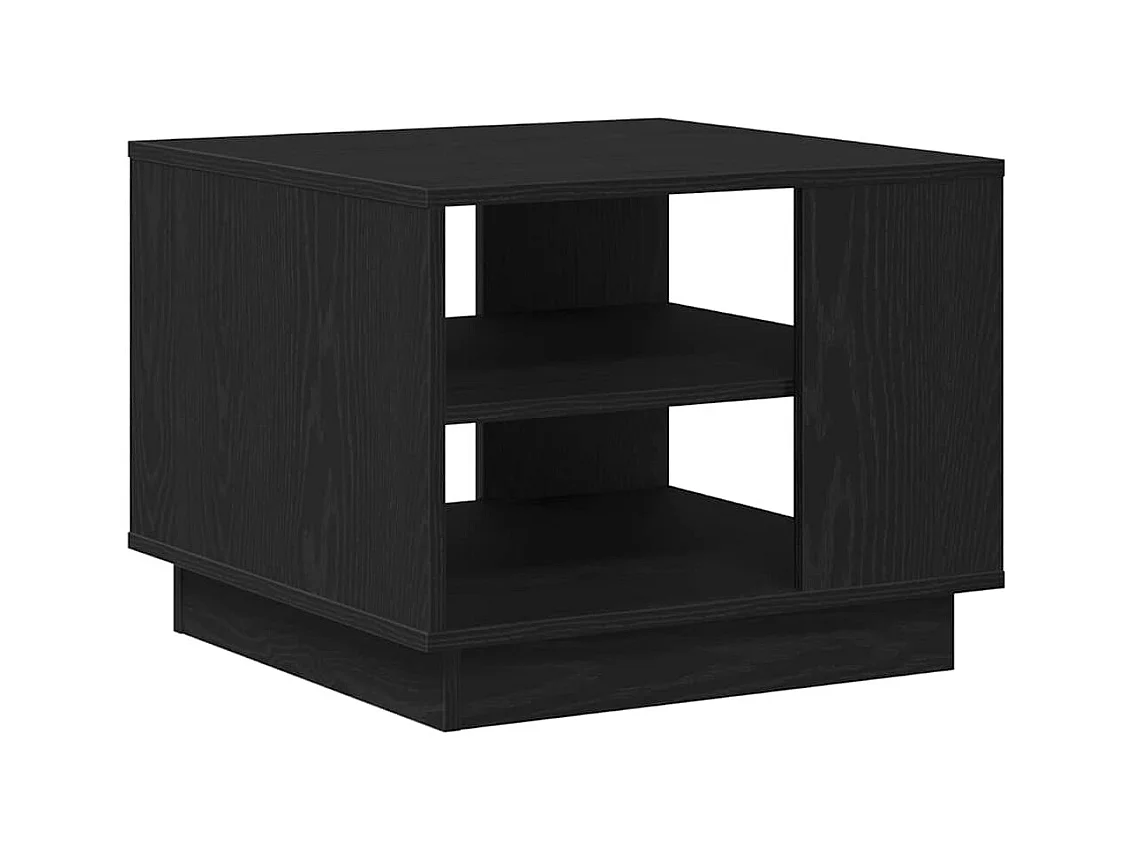 Table basse salon-Table d'appoint chêne noir 55x55x42 cm en bois d'ingénierie SHL74659