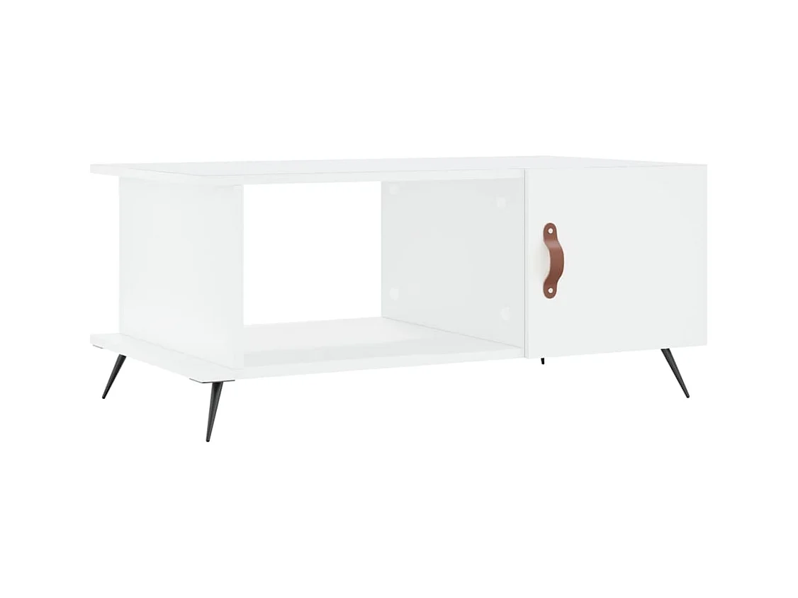 Table basse salon-Table d'appoint blanc 90x50x40 cm bois d'ingénierie SHL2070