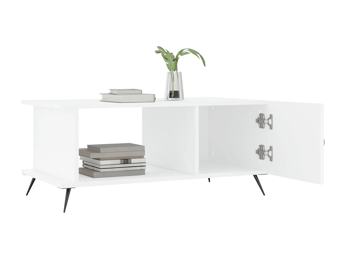 Mesa de centro | Mesa de apoio 90x50x40 cm madeira processada branco