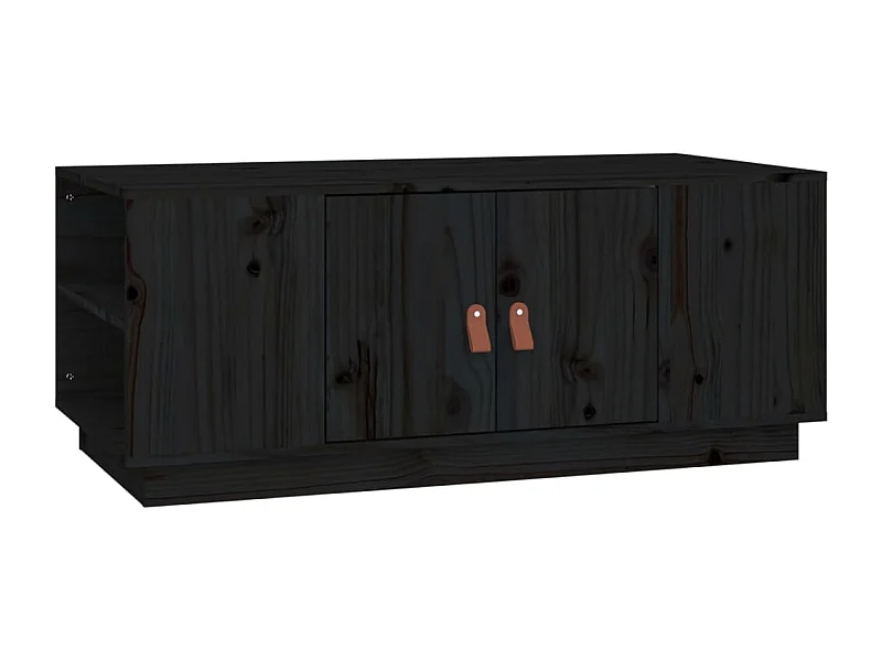 Mesa de centro | Mesa auxiliar madera contrachapada negro 90x50x36,5 cm SHL596645
