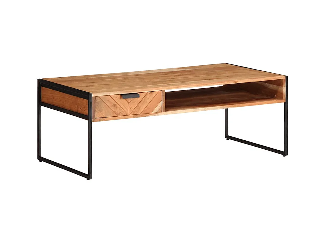 Mesa de centro | Mesa de apoio | Mesa de café 110x55x40 cm madeira de acácia maciça