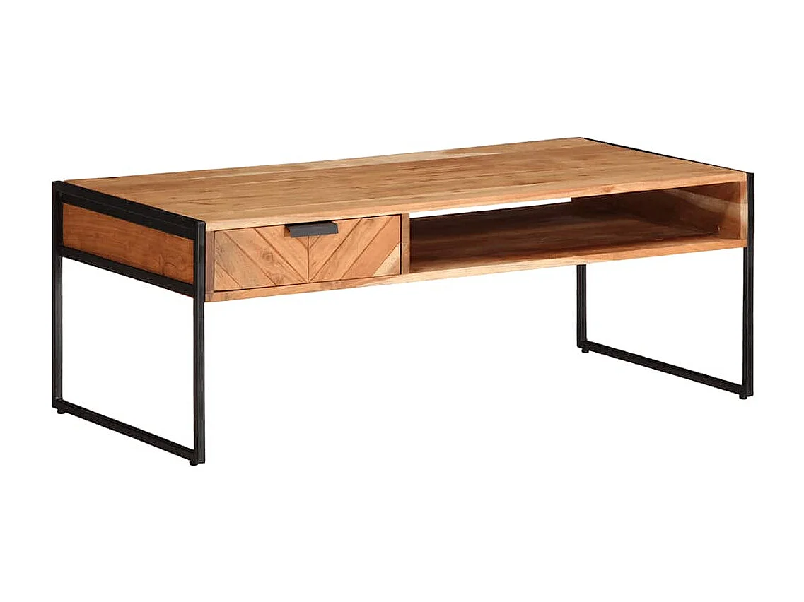 Couchtisch-Sofatisch-Beistelltische 110x55x40 cm Massivholz Akazie SHL58751