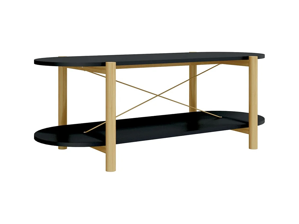 Table basse salon-Table d'appoint Noir 110x48x40 cm Bois d'ingénierie SHL78506
