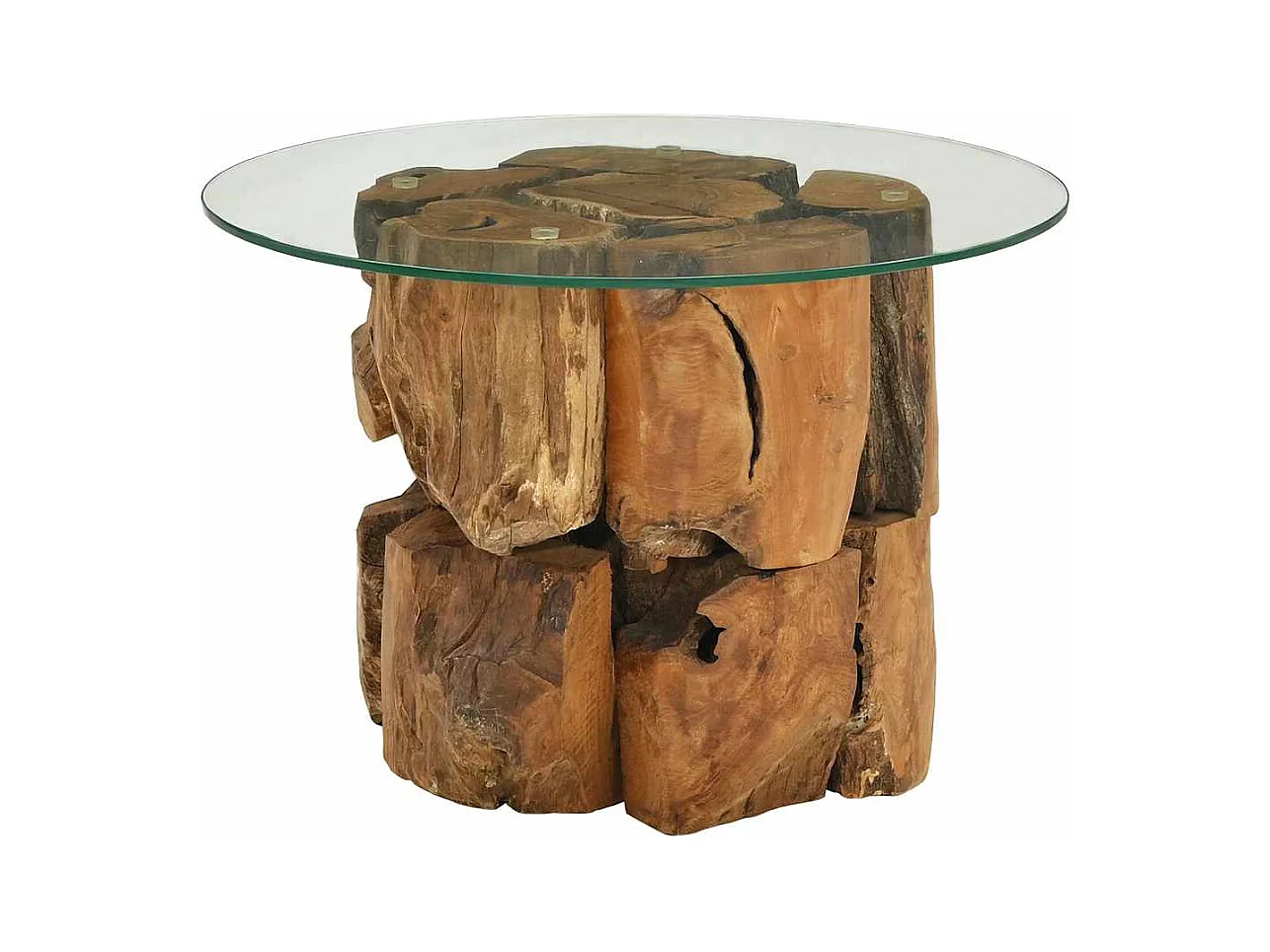 Table basse salon-Table d'appoint Bois flottant de teck massif 60 cm SHL70065