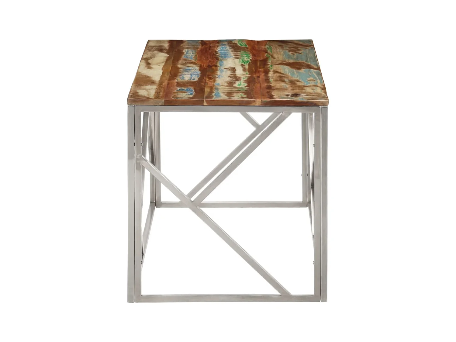 Mesa de centro | Mesa auxiliar blanca 51,5x51,5x30 cm madera de ingeniería SHL2184