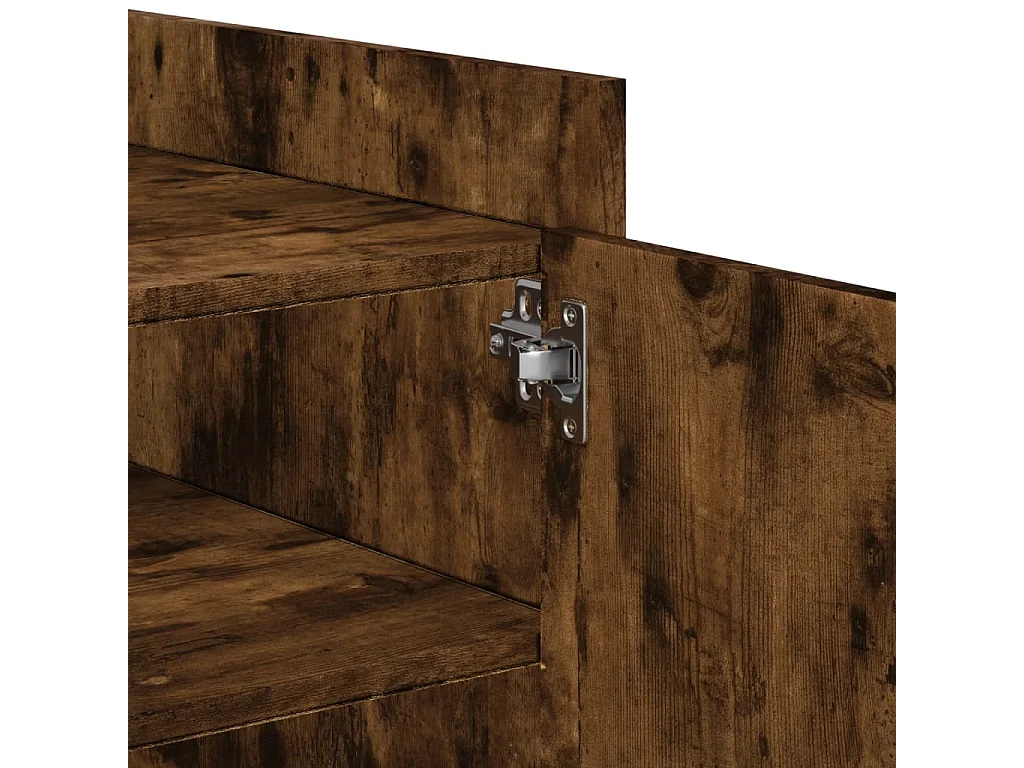 Couchtisch-Wohnzimmertisch-Beistelltische Räuchereiche 80x50x50 cm Holzwerkstoff SHL46101