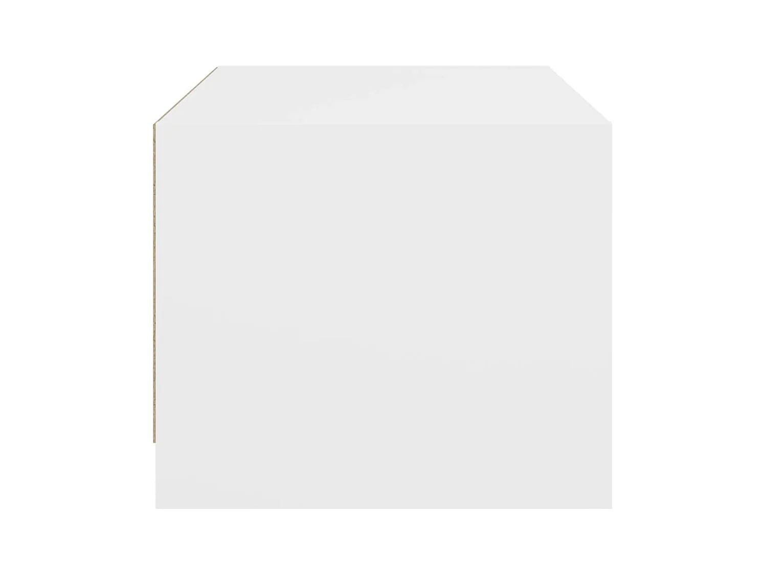 Table basse salon-Table d'appoint avec portes en verre blanc 68x50x42 cm SHL22158