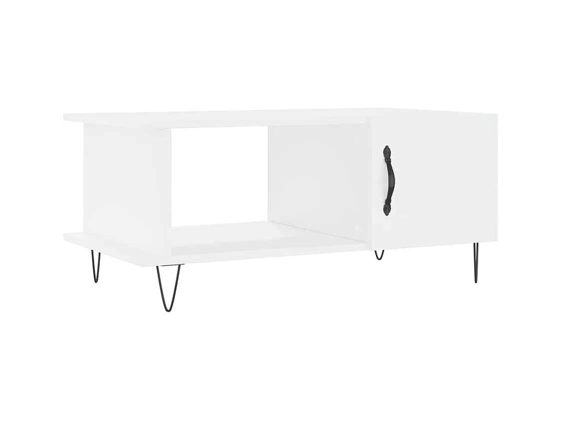 Mesa de centro | Mesa de apoio 90x50x40 cm madeira processada branco