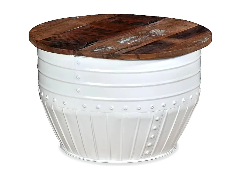 Mesa de centro | Mesa de café | Mesa auxiliar 3 piezas Blanco 47.5x47.5x27 cm SHL4363